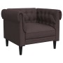 Sillón Chesterfield de tela marrón oscuro en Sofás | Comprar online en Foru.es