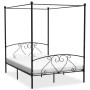 Estructura de cama con dosel metal negro 160x200 cm de vidaXL, Camas y somieres - Ref: Foro24-284437, Precio: 207,15 €, Descu...