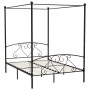Estructura de cama con dosel metal negro 160x200 cm de vidaXL, Camas y somieres - Ref: Foro24-284437, Precio: 207,15 €, Descu...