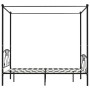 Estructura de cama con dosel metal negro 160x200 cm de vidaXL, Camas y somieres - Ref: Foro24-284437, Precio: 207,15 €, Descu...