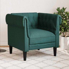 Sillón Chesterfield de tela verde oscuro en Sofás | Comprar online en Foru.es