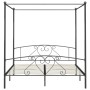 Estructura de cama con dosel metal gris 200x200 cm de vidaXL, Camas y somieres - Ref: Foro24-284446, Precio: 144,66 €, Descue...