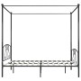 Estructura de cama con dosel metal gris 200x200 cm de vidaXL, Camas y somieres - Ref: Foro24-284446, Precio: 144,66 €, Descue...