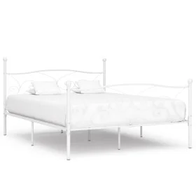 Bed frame with white metal slatted base 200x200 cm by vidaXL, Beds and slatted bases - Ref: Foro24-284453, Price: 114,78 €, D...