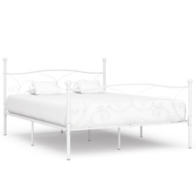 Estructura de cama con somier metal blanco 200x200 cm de vidaXL, Camas y somieres - Ref: Foro24-284453, Precio: 115,97 €, Des...