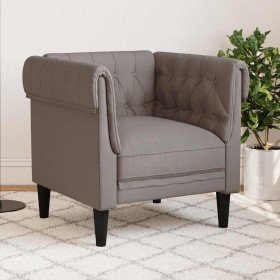 Sillón Chesterfield de tela gris taupé en Sofás | Comprar online en Foru.es
