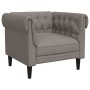 Sillón Chesterfield de tela gris taupé en Sofás | Comprar online en Foru.es