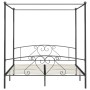Estructura de cama con dosel metal gris 180x200 cm de vidaXL, Camas y somieres - Ref: Foro24-284445, Precio: 184,78 €, Descue...