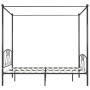 Estructura de cama con dosel metal gris 180x200 cm de vidaXL, Camas y somieres - Ref: Foro24-284445, Precio: 184,78 €, Descue...