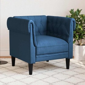 Sillón Chesterfield de tela azul en Sofás | Comprar online en Foru.es