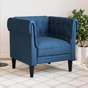 Sillón Chesterfield de tela azul en Sofás | Comprar online en Foru.es