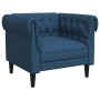 Sillón Chesterfield de tela azul en Sofás | Comprar online en Foru.es