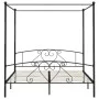 Black metal canopy bed frame 180x200 cm by vidaXL, Beds and slatted bases - Ref: Foro24-284438, Price: 211,13 €, Discount: %