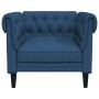 Sillón Chesterfield de tela azul en Sofás | Comprar online en Foru.es