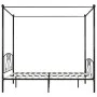 Black metal canopy bed frame 180x200 cm by vidaXL, Beds and slatted bases - Ref: Foro24-284438, Price: 211,13 €, Discount: %