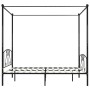 Estructura de cama con dosel metal negro 180x200 cm de vidaXL, Camas y somieres - Ref: Foro24-284438, Precio: 210,85 €, Descu...
