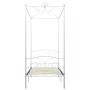 Estructura de cama con dosel metal blanco 90x200 cm de vidaXL, Camas y somieres - Ref: Foro24-284468, Precio: 194,06 €, Descu...