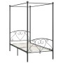 Estructura de cama con dosel metal gris 120x200 cm de vidaXL, Camas y somieres - Ref: Foro24-284442, Precio: 91,63 €, Descuen...