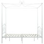 Estructura de cama con dosel metal blanco 140x200 cm de vidaXL, Camas y somieres - Ref: Foro24-284471, Precio: 268,14 €, Desc...