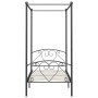 Estructura de cama con dosel metal gris 120x200 cm de vidaXL, Camas y somieres - Ref: Foro24-284442, Precio: 91,63 €, Descuen...
