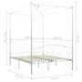Estructura de cama con dosel metal blanco 140x200 cm de vidaXL, Camas y somieres - Ref: Foro24-284471, Precio: 268,14 €, Desc...