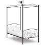 Estructura de cama con dosel metal negro 100x200 cm de vidaXL, Camas y somieres - Ref: Foro24-284475, Precio: 160,17 €, Descu...