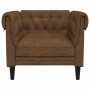 Sillón Chesterfield de tela marrón en Sofás | Comprar online en Foru.es