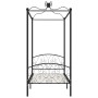 Estructura de cama con dosel metal negro 100x200 cm de vidaXL, Camas y somieres - Ref: Foro24-284475, Precio: 160,17 €, Descu...