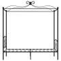 Estructura de cama con dosel metal negro 100x200 cm de vidaXL, Camas y somieres - Ref: Foro24-284475, Precio: 160,17 €, Descu...