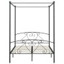 Estructura de cama con dosel metal gris 160x200 cm de vidaXL, Camas y somieres - Ref: Foro24-284444, Precio: 172,40 €, Descue...