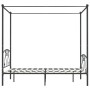 Estructura de cama con dosel metal gris 160x200 cm de vidaXL, Camas y somieres - Ref: Foro24-284444, Precio: 172,40 €, Descue...