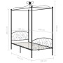Estructura de cama con dosel metal negro 100x200 cm de vidaXL, Camas y somieres - Ref: Foro24-284475, Precio: 160,17 €, Descu...
