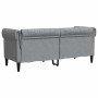 Sofá Chesterfield de 2 plazas tela gris claro en Sofás | Comprar online en Foru.es