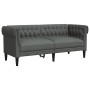 Sofá Chesterfield de 2 plazas tela gris oscuro en Sofás | Comprar online en Foru.es