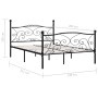 Estructura de cama con somier metal negro 140x200 cm de vidaXL, Camas y somieres - Ref: Foro24-284457, Precio: 173,36 €, Desc...