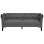 Sofá Chesterfield de 2 plazas tela gris oscuro en Sofás | Comprar online en Foru.es