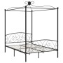 Estructura de cama con dosel metal negro 120x200 cm de vidaXL, Camas y somieres - Ref: Foro24-284476, Precio: 220,70 €, Descu...