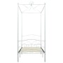Estructura de cama con dosel metal blanco 100x200 cm de vidaXL, Camas y somieres - Ref: Foro24-284469, Precio: 154,30 €, Desc...