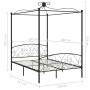 Estructura de cama con dosel metal negro 120x200 cm de vidaXL, Camas y somieres - Ref: Foro24-284476, Precio: 220,70 €, Descu...