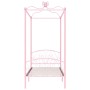 Estructura de cama con dosel metal rosa 90x200 cm de vidaXL, Camas y somieres - Ref: Foro24-284486, Precio: 182,27 €, Descuen...