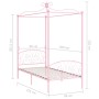 Estructura de cama con dosel metal rosa 90x200 cm de vidaXL, Camas y somieres - Ref: Foro24-284486, Precio: 182,27 €, Descuen...