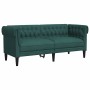 Sofá Chesterfield de 2 plazas tela verde oscuro en Sofás | Comprar online en Foru.es