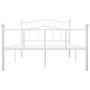 Estructura de cama de metal blanco 140x200 cm de vidaXL, Camas y somieres - Ref: Foro24-284519, Precio: 148,47 €, Descuento: %