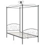 Estructura de cama con dosel metal gris 100x200 cm de vidaXL, Camas y somieres - Ref: Foro24-284481, Precio: 103,20 €, Descue...