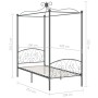 Estructura de cama con dosel metal gris 100x200 cm de vidaXL, Camas y somieres - Ref: Foro24-284481, Precio: 103,20 €, Descue...