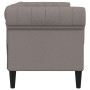 Sofá Chesterfield de 2 plazas tela gris taupe en Sofás | Comprar online en Foru.es