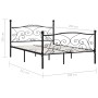 Estructura de cama con somier metal negro 160x200 cm de vidaXL, Camas y somieres - Ref: Foro24-284458, Precio: 158,21 €, Desc...