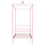 Estructura de cama con dosel metal rosa 100x200 cm de vidaXL, Camas y somieres - Ref: Foro24-284487, Precio: 189,40 €, Descue...
