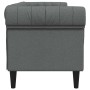 Sofá Chesterfield de 3 plazas tela gris oscuro en Sofás | Comprar online en Foru.es