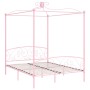Estructura de cama con dosel metal rosa 180x200 cm de vidaXL, Camas y somieres - Ref: Foro24-284491, Precio: 139,69 €, Descue...